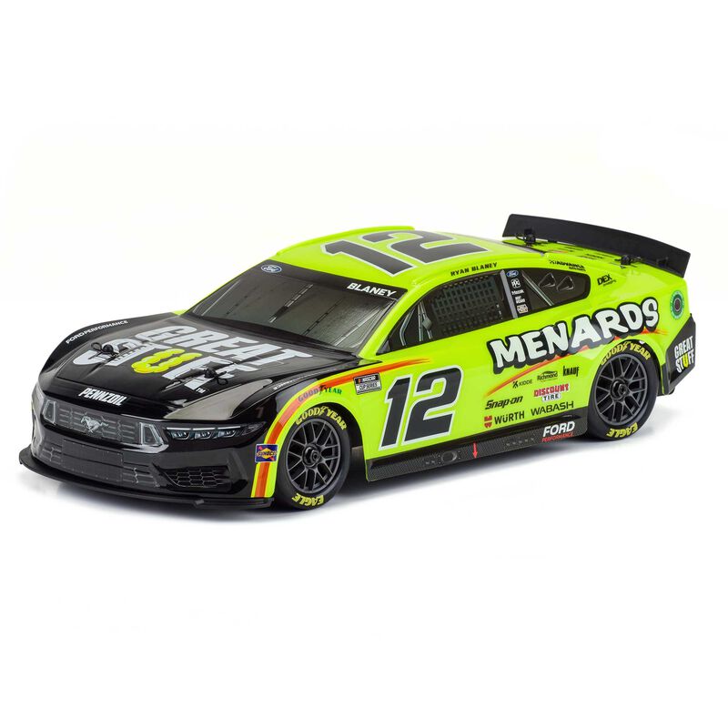 1/12 Losi NASCAR AWD RC Racecar, Ryan Blaney No. 12 Menards 2024 Ford Mustang