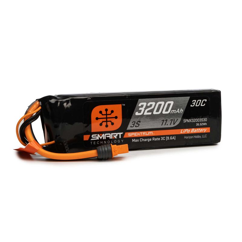 11.1V 3200mAh 3S 30C Smart LiPo Battery: IC3